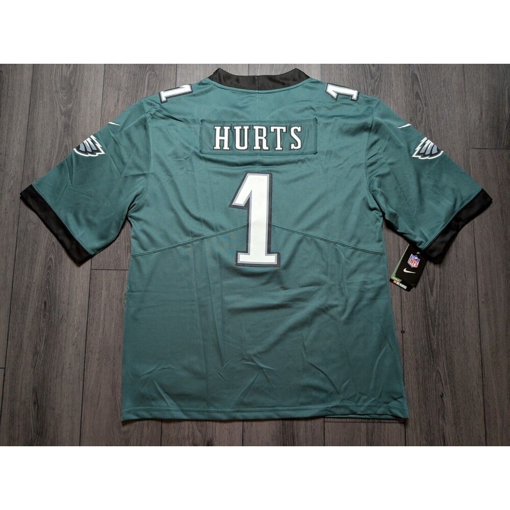 Jalen Hurts #1 Philadelphia Eagles 2025 Bowl Patch Stitched Jersey Large
